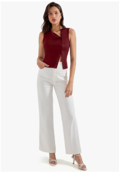 SUUKSESS Women Button Down Tank Top Sleeveless Summer Casual Vest Business Work Fitted Shirt, Size XS