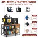 3D Printer Stand with Filament Storage Heavy Duty Metal 3D Printer Table with Drawer and Power Hub for Workshop, Studio, and Office
