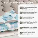 OhGeni 100% Waterproof Mattress Protector,Queen Size Mattress Soft Pad,Pet Hair & Bedwetting Resistant,Cooling Breathable Fitted Sheets,Washable Bed Cover,Non-Slip Deep Pocket,Noiseless,Brown