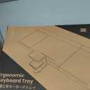 Klearlook Keyboard Tray Under Desk with 360 Rotation, Ergonomic Computer Keyboard & Mouse Tray 25"W11.02"D Sit Stand Desk Keyboard Holder w/Wrist Rest & Storage Drawer (Height is not Adjustable)