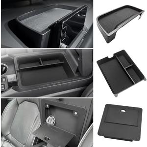 Muslogy for Pilot Center Console Organizer & Dash Storage Tray & Magnet Armrest Hidden Storage Compartment 3PCS Set Compatible with Honda Pilot 2023-2025(Console +Dash Tray+Hidden Organizer)