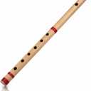 17 Inch Authentic Indian Wooden Bamboo Flute in 'A' Key Fipple Woodwind Musical Instrument Recorder Traditional Bansuri Handcrafted Novelty Decoratives & Collectibles