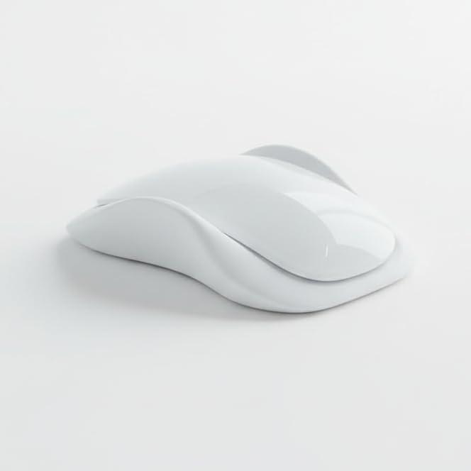 Ergonomic Wave Grip Attachment Compatible with Magic Mouse 2 - Enhanced Comfort, Snap-On Design, Better Control & Reduced Fatigue (White)