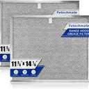 Allure Range Hood Grease Filter BPS1FA30 99010299 by Fetechmate 11-3/4" x 14-1/4" x 3/8" Aluminum Mesh Filter Fit for B-roan QS1 30" N-utone WS1 QS2 Range Hoods Replace S99010305 AP3378953-2 Pack