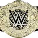 Mattel WWE Championship Title, World Heavyweight Championship Role-Play & Costume Piece, Leather-Like Belt 3+ Feet