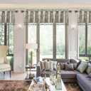 Loom and Mill Luxury Valance Curtains for Living Room, Elegant Damask Window Treatment with Handmade Tassels for Living Room, Bedroom Party Banquet Decorations (54" x 18", Grey)