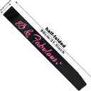 2 x 80 & Fabulous Birthday Sash, 80th Birthday Gifts idea for women, Funny 80th Birthday Party Suppiles, Black+ Pink(80 & Fabulous)
