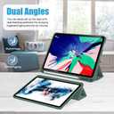 Case for iPad Air 3 Case 2019 with Pencil Holder Ultra Slim Soft TPU Back Cover with Auto Sleep/Wake Full Body Protective Smart Case for iPad Air 3rd Generation 2019/iPad Pro 10.5 2017 (Dark Green)