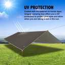 Unigear Hammock Rain Fly, 16.5/14.4/13.1/9.8ft Camping Tarp, UV Protection & Waterproof & Lightweight for Camping, Backpacking and Outdoor Adventure (Brown, 9.8 * 16.5ft)