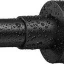 Shower Curtain Rod Tension - Never Rust No Drill Non-Slip Spring Tension Shower Rod, 43-73 inches Stainless Steel, Matte Black