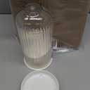 2 Pack 360 Rotating Silverware Organizer, Utensil Holder with Lid for Kitchen Counter, Silverware Caddy with Drainage Dustproof Flatware Holder for Cutlery Spoon Fork Storage, White(3 Slot)