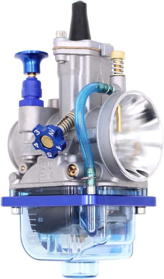 Universal Motorcycle Racing Carburetor PWK 24MM,Fit for 2T 4T Engine Scooter Motorcycle ATV Quad Pit Bike 70cc-100cc PWK Carburetor (Blue,24MM)