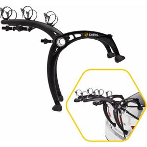 Saris Bones EX 3-Bike Trunk Rack Bicycle Carrier, Durable, Rust-Free, Anti-Sway Straps, Fits Most Vehicles, Made in USA, Arc-Based Design, 100% Recyclable Materials