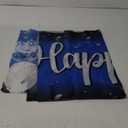 Happy 65th Birthday Decorations,65th Blue & Silver Balloon Large Birthday Hanging Banner Sign,65th Bday Party Supplies.