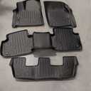 SMARTLINER Custom Fit Floor Mats 3 Row Liner Set Black for 2017-2025 Audi Q7/SQ7