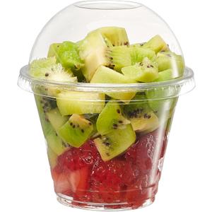 GUSTO 9 oz. Clear Plastic Cups With Dome Lids 50 Count (No Hole), Fruit Cups with Lids for Party - Perfect for Smoothies, Milkshakes, and To-Go Beverages -(Formelry Comfy Package)