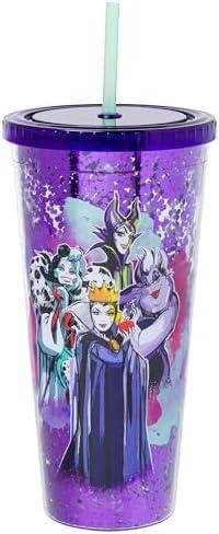 Silver Buffalo Disney Villains Diabolically Devious Group 32oz Confetti Cold Cup