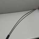 37" Black Vinyl Stainless Steel Braided Extended Throttle and Idle Cable Kit for 2004-2006 Harley Sportsters Models 12" Handlebar