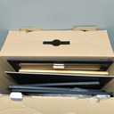 SNTD Bread Box for Kitchen Countertop, Airtight Homemade Bread Storage Container with Adjustable Vent Holes, Bamboo Cutting Board (Black, L)