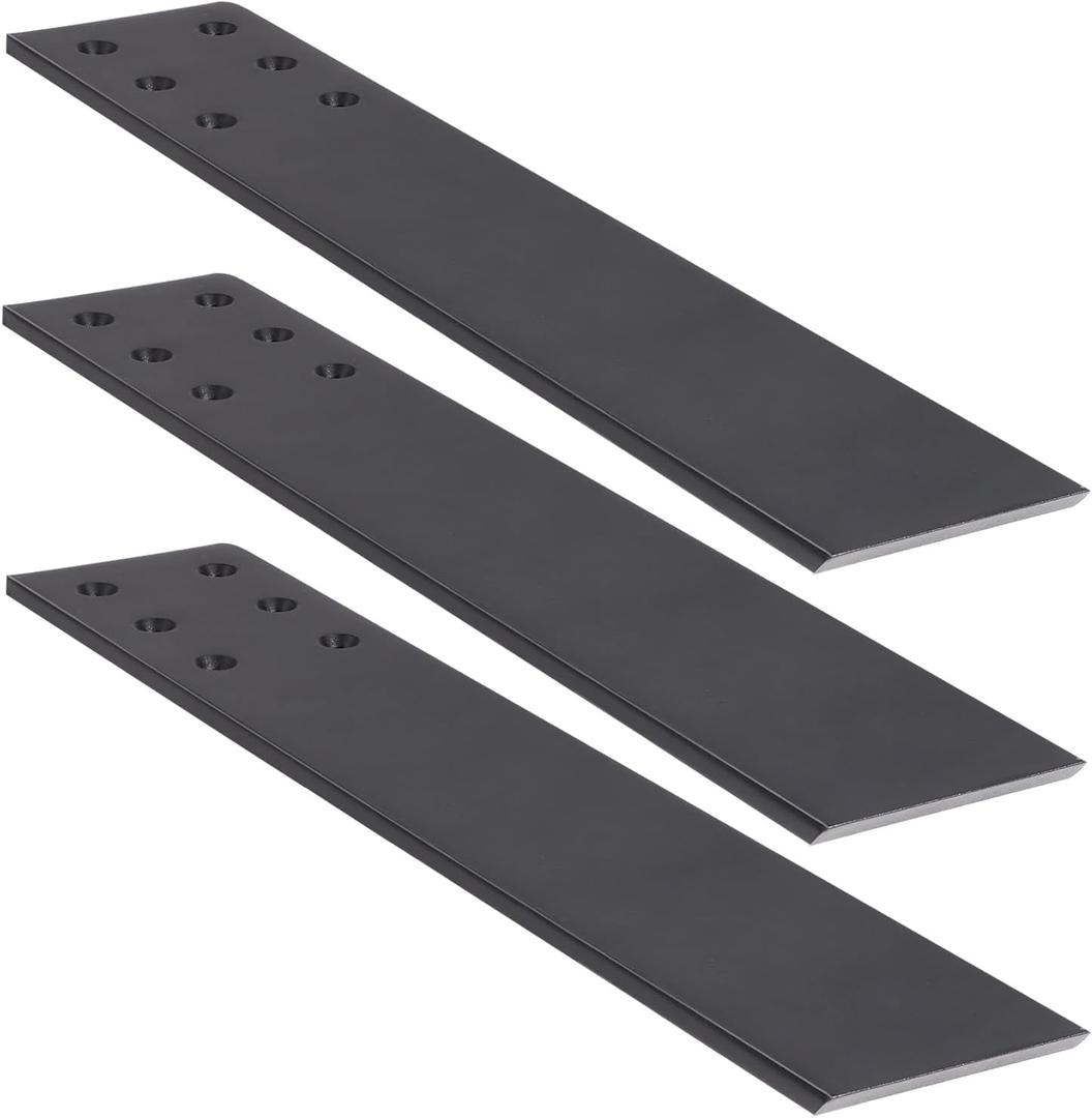 WEKIS 12 Inch Countertop Support Bracket, 3 Pack Solid Iron Heavy Duty Hidden Flat Floating Shelf Brackets, Top Mount Knee Wall Support Mantel Bracket Hardware for Wood Granite Quartz Countertop