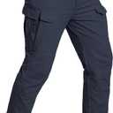 NAVEKULL Men's Flex Tactical Pants Cotton Stretch Work Cargo Pants Lightweight EDC Outdoor Hiking Trousers (US, Waist Inseam, 40, 32, Navy) size 5XL 42W*L30