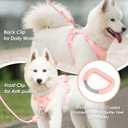 No Pull Dog Harness, Puppy Vest with Front Clip for Small Medium Large Sized Dog(Light Pink,M)