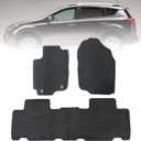 FZJDSD Black 3Pcs Front & Rear Floor Mats Carpet Velour Replacement Compatible with Toyota RAV4 2013 2014 2015 2016 2017 2018
