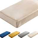 Wenqik Bench Cushions 36x14x4 Inch Window Seat Cushions for Indoor Furniture Velvet Kitchen Dining Bay Seat Tufted Porch Swing Thicken Bench Pad Memory Foam(Beige) (Ivory White)