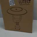 LUTEC Solar Lamp Post Light Outdoor, Dusk to Dawn Exterior Pole Lights Head for Pier and Pole Mount, Waterproof Black Solar Post Fixture for Garden, Patio, Pathway (1 Pack)