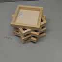 6Pcs DIY Wooden Picture Frames, 4. 7x4. 7 inch Unfinished Picture Frames Wood Photo Frames for Adults Arts Crafts DIY Painting Projects
