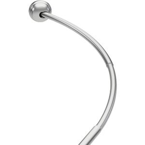 Zenna Home Curved Tension Shower Curtain Rod, Rustproof, Brushed Nickel, 32 to 40 Inches  Adjustable Shower Curtain Rod for Bathroom, Easy No Drill Install  NeverRust Tension Shower Curtain Pole (32 - 40)
