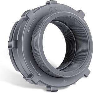 4 Inch Bulkhead Fitting PVC Water Tank Connector Plumbing Bulkhead Pipe Fitting NPT with Reinforced Seals & Shock Absorber Ring for Rain Barrels, Water Tanks, Aquariums, Tubs, Pools