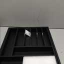 KitchenEdge Premium Silverware, Flatware and Utensil Organizer for Kitchen Drawers, Food-Safe Contract Grade, Expandable from 14.5 to 25 In, Black Bamboo