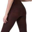 2 x DUCMODA Women's 70D Semi-Opaque Tights High Waist Solid Soft Stretch Pantyhose (Brown, XS)