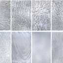 LITMIND 8 Sheets Textured Clear Stained Glass Pack  4 x 6 Inch Transparent Art Glass in 8 Patterns for Mosaic Crafts, Suncatchers & Home DIY Projects