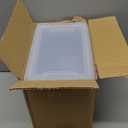 GEOPHIA 6 Pack Extra Large Pencil Box with Removable Divider, Thickened Pencil Case Bulk, Clear Crayon Marker Organizer Stackable Plastic Small Storage Containers for Pen Craft School Supplies(Grey)