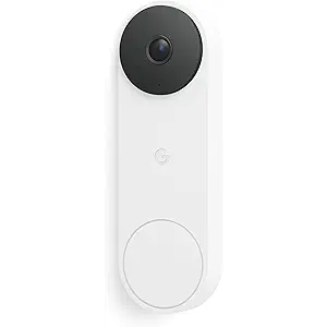 Google Nest Doorbell (Wired, 3rd Gen)  2K Video and Gemini, Live View, Night Vision, 2Way Audio  Works with Google Home  2025 Model  Snow