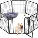 FXW Homeplus Unleashed Indoor Dog Playpen - Stress-Free and Safe Play, Heavy Duty 24 Inch 8 Wire Panels Dog Pen for Puppy and Small Dogs, BlackPatented