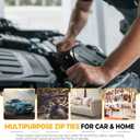 2 x 200PCS Nylon Universal Cable Tie Buckle Set  Automotive Zipper Clips and Zip Ties for Car Accessories, Heavy Duty Panel Fasteners with Pin & Button Design for Bumper, Door, Trim, Interior Repair