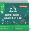 Mama Bear Nighttime Underwear for Boys, Hypoallergenic, Size Small/Medium (44 Count) White