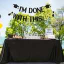 3 x I'm Done With This B.S. Banner - Congrats Bachelor Grad Party Banner, Bachelor's Degree Graduation Party Decorations Black Glitter