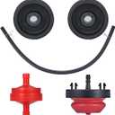 Snow Blower Rolling Skid Shoes 490-241-0038 Fits Most 2 and 3 Stage Snow Throwers with Plastic Wheels Mounting Hardware Primer Bulb Fuel Filter Kit