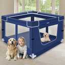 42 Inches Dog PlaypensPuppy Playpen with Gate for Puppies or Small Dogs, Dog Fence Pet Playpen for Indoor & Outdoor