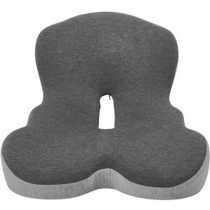 Buttocks Cushions Office Chair Cushion with Backrest (Classic Black)