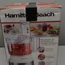 Hamilton Beach Food Processor & Vegetable Chopper for Slicing, Shredding, Mincing, and Puree, 10 Cups + Easy Clean Bowl Scraper, White and Stainless Steel (70733)
