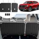2nd Backrest Mat for 2018-2025 2026 Volkswagen VW Atlas (Not for Cross Sport)-All Weather TPE Seat Back Cover Protection Kick Mats for 2025 VW Atlas SE SEL Peak Edition Accessories-7 Seats