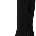 Modatope Knee High Boots Women Kitten Heels Tall Boots Pointed Toe Long Boot for Women, 9.5