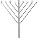 Large Metal Silver Coated Hanukkah Menorah 3 Ft. for Synagogue