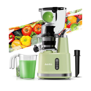 Aeitto Cold Press Juicer,Masticating Juicer Machines with Wide & Dual Feed Chute for Vegetables and Fruits, Self Feeding for Juice Extractor, Large Capacity, High Juice Yield, Easy to Clean