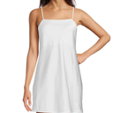 Women's Lingerie Satin Nightgown Slip (White)